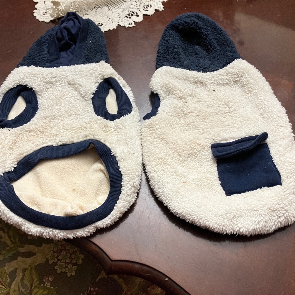 Set of Two Adorable Fleece "Doggie" Sweaters